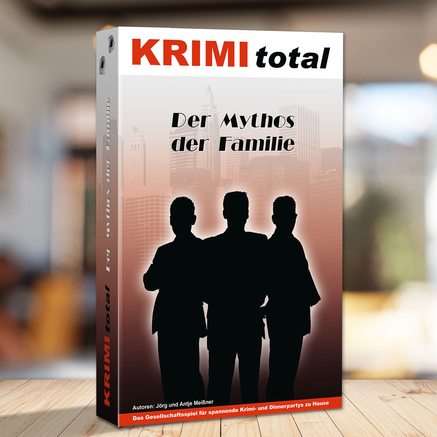 Abbildung eines Spielkartons des Krimispiels "KRIMI total - Der Mythos der Familie"