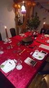 Der Tisch zum Dinner der Familie Caliente