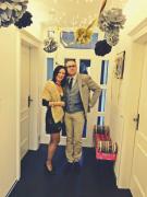 Der Gastgeber Christian mit seiner franzsischen Flamme Lucienne