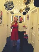 Johannes Adam, der Filmstar mit seiner Verlobten Eva Frhlich