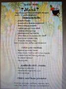 Die Speisekarte passend zum Thema 