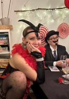 Die Tnzerin nach ihrem Auftritt 