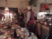 Die Zofe wird vom M�nch belehrt.