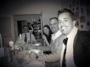 ausgelassene Stimmung: 
Inspektor Karol A. Fischer, Magdalena Husova, Emil Hypschmann & Franz T. Thormayr (v.l.).