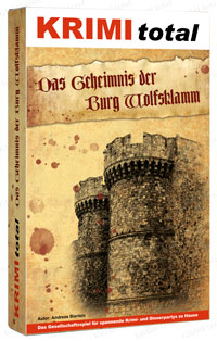 Krimispiel - KRIMI total - Das Geheimnis der Burg Wolfsklamm (Fall 11) (Gedruckte Edition in Spielbox, inkl. interaktivem Partyplaner)