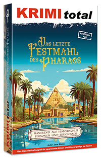 Krimispiel - KRIMI total - Das letzte Festmahl des Pharaos (Fall 23) (Gedruckte Edition in Spielbox, inkl. interaktivem Partyplaner)