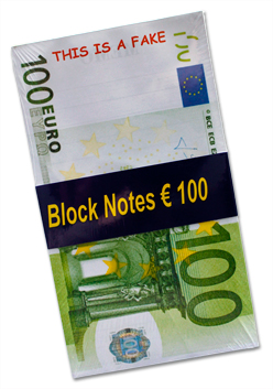 Notizblock Geldschein 100 EUR