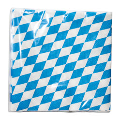 weiß/blaue Servietten "Bayern"